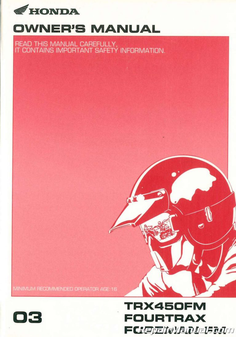 Honda Foreman Repair Manual