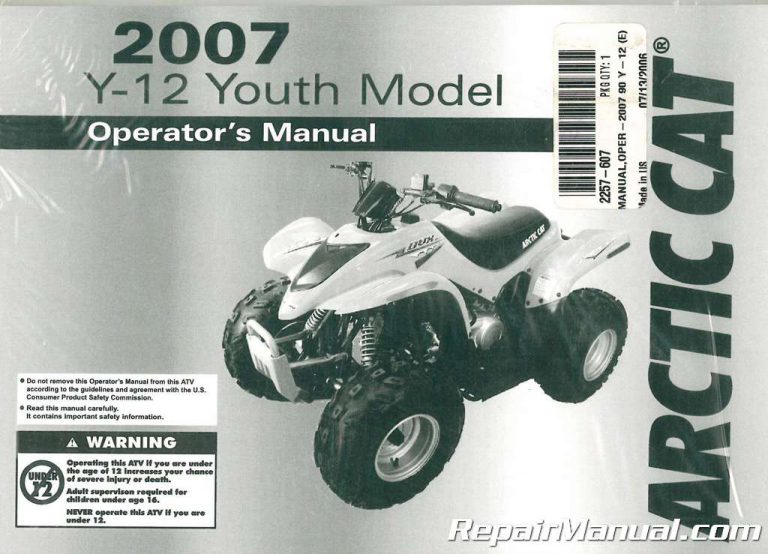 Arctic Cat Dvx Y Owners Manual