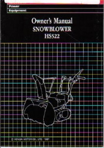 Honda snowblower owners #1