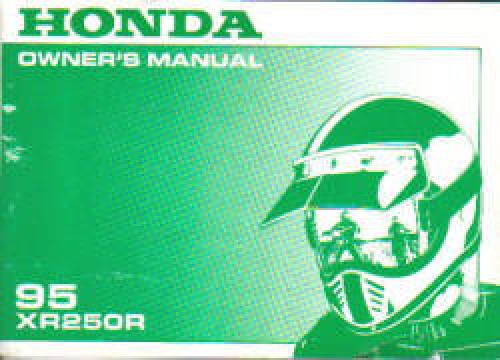 Honda xr250r repair manual #7