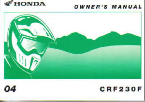 2004 Honda crf230f service manual #2