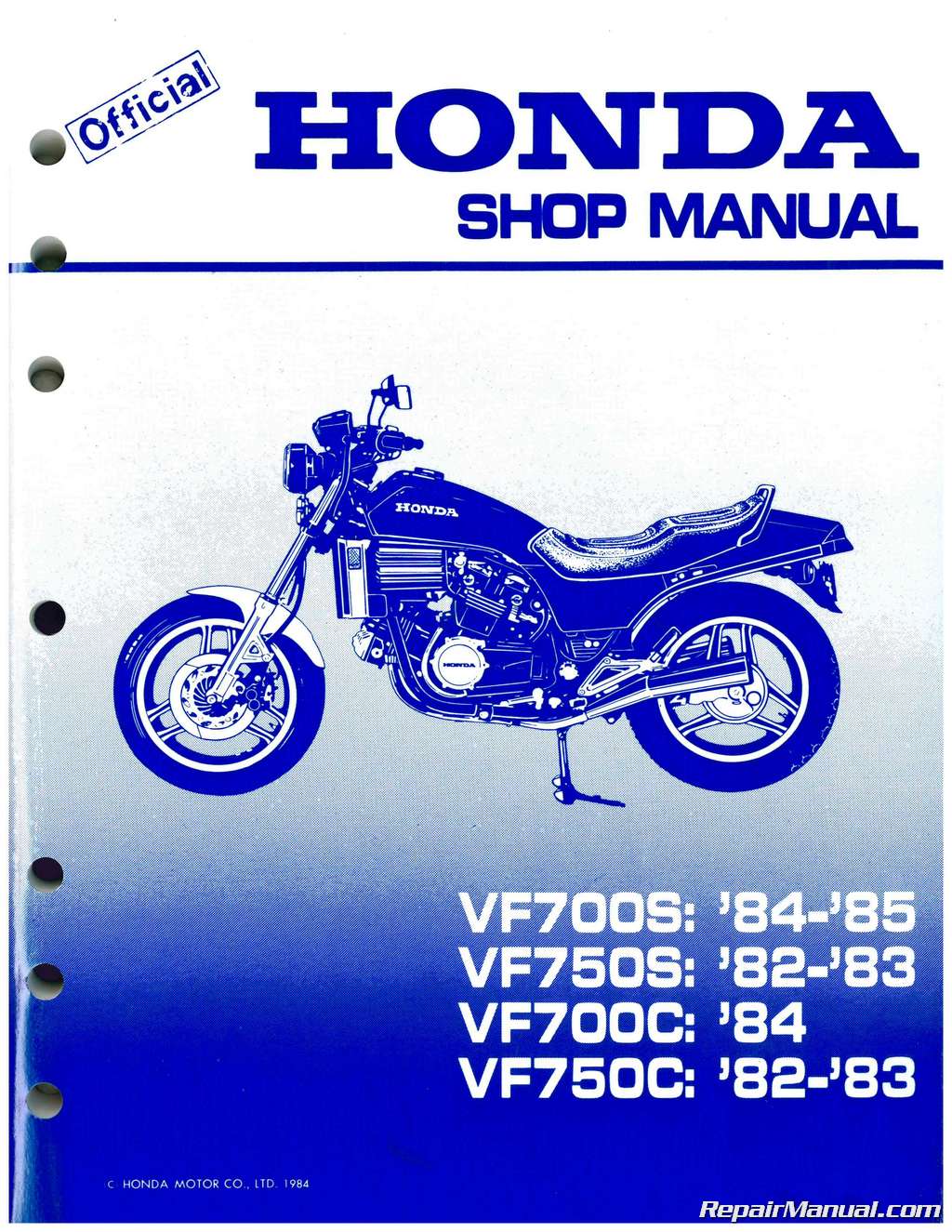 Honda vf 750 sabre service manual #4