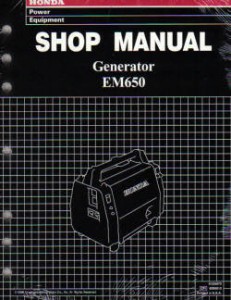 Honda em650 generator manual #7