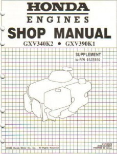 Honda gxv390 shop manual #5