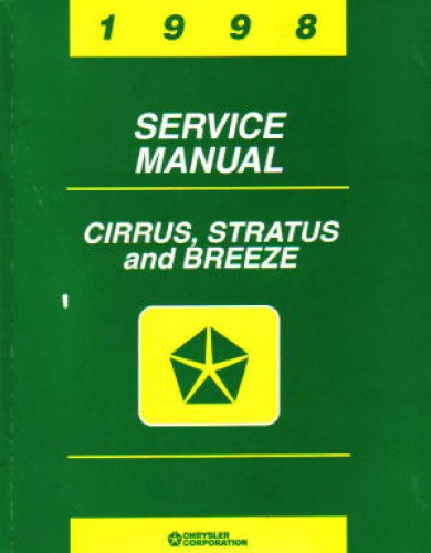 1998 Chrysler cirrus service manual