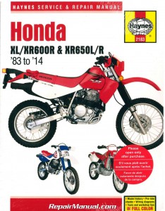 2012 Honda xr650l owners manual #1