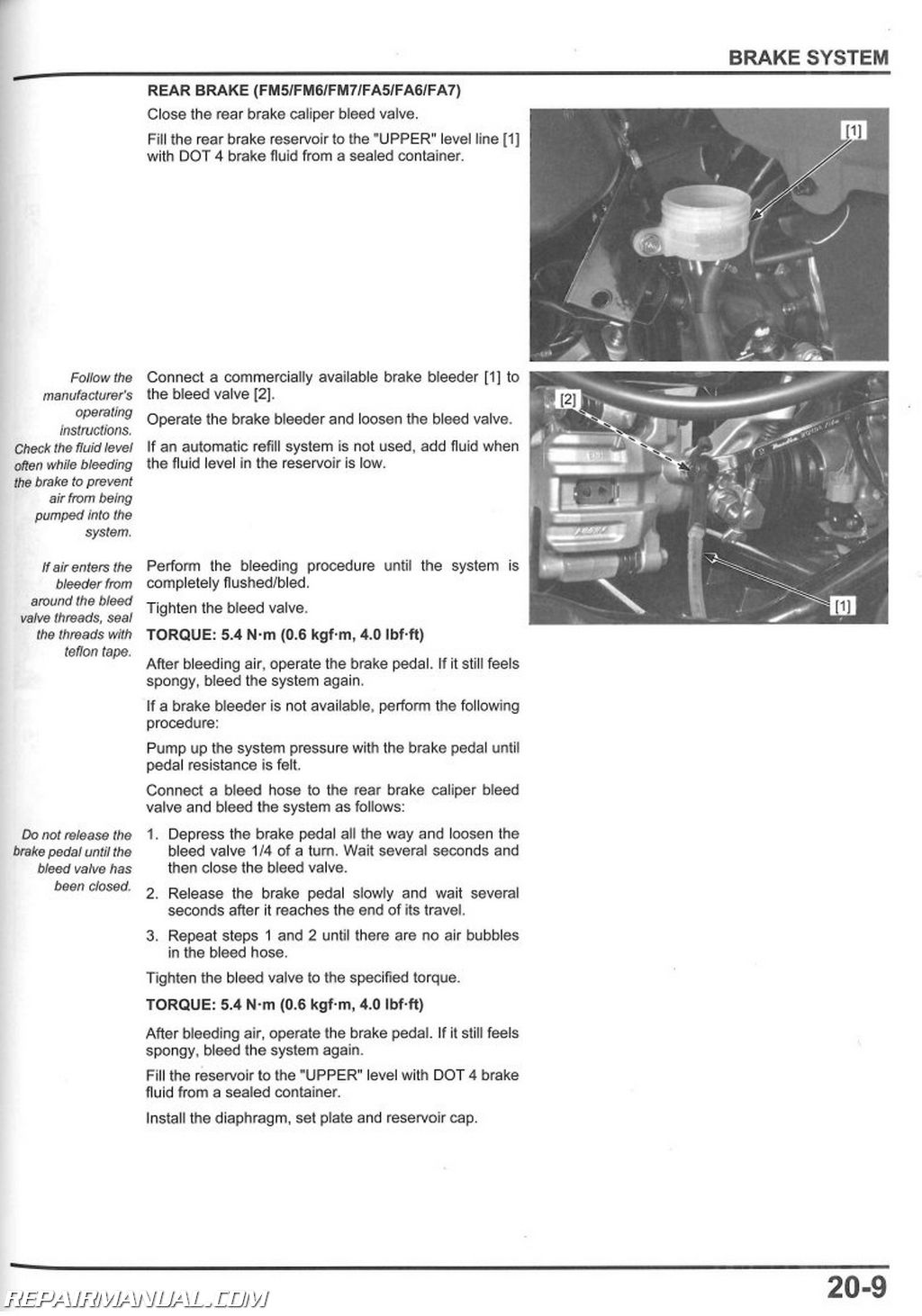 Honda trx500fe owners manual #2