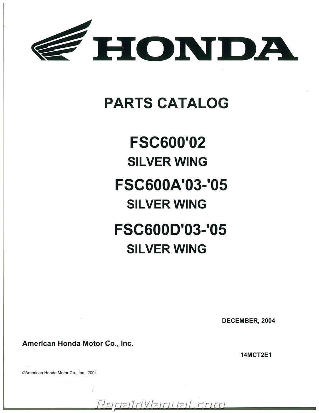 2002 Honda silverwing service manual #4