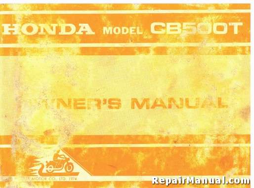Honda cb500t repair manual #4