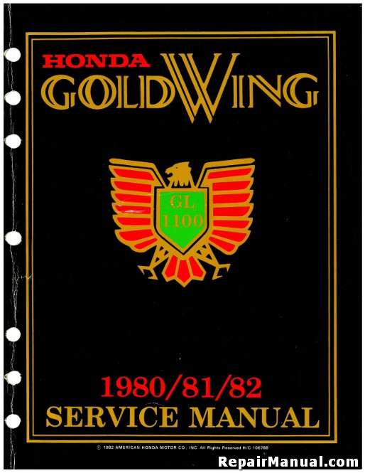 1982 Honda goldwing owners manual #2
