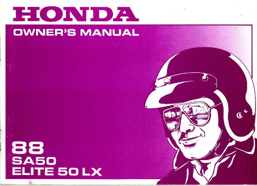 1988 Honda elite lx manual #2