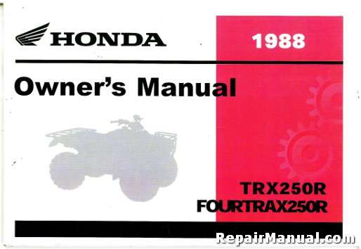 Honda fourtrax 250 owners manual