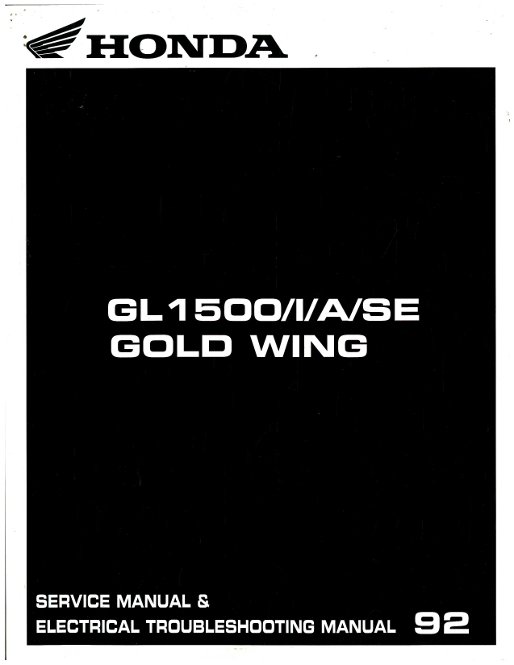 1992 Honda goldwing manual
