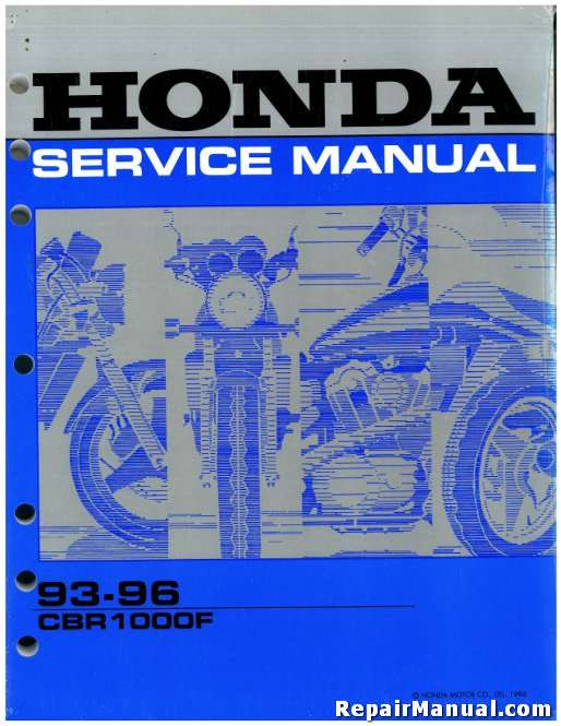 1996 Honda cbr1000f manual #4