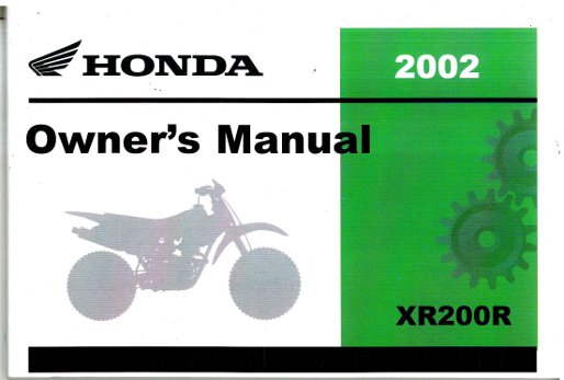 2002 Honda xr200r manual #3