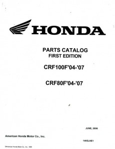 2007 Honda crf80f parts #3