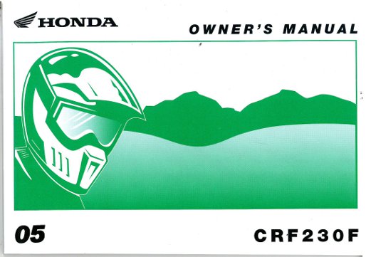 Honda crf 230f service manual