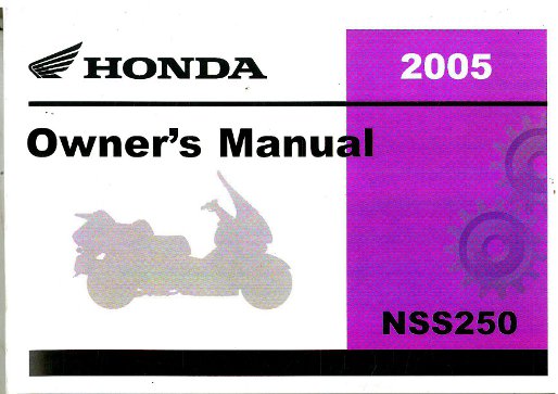 2002 Honda reflex owners manual #6