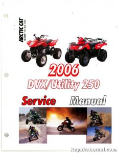 Arctic Cat Dvx And Utility Atvs Service Manual