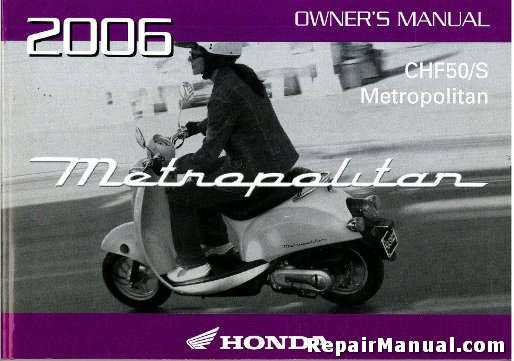 Honda metropolitan operator's manual #6