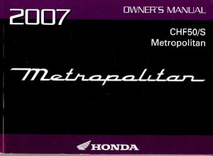 Honda metropolitian owners manual #6