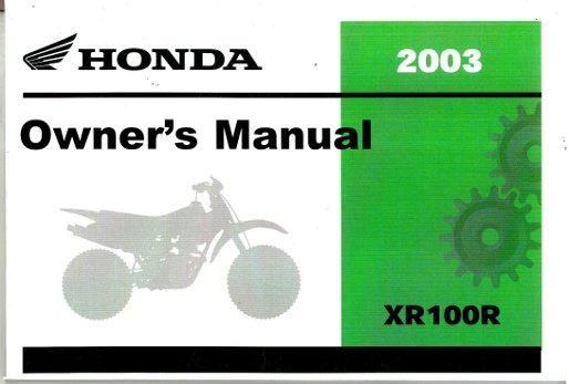 Free maintnence manual for honda xr100r #2