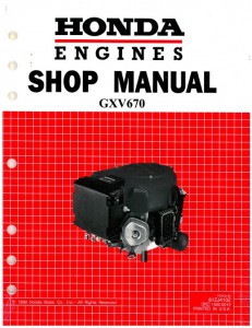 Honda GXV670 Engine Shop Manual