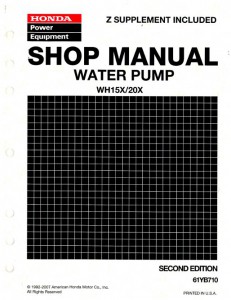 Honda water pump service manual #3