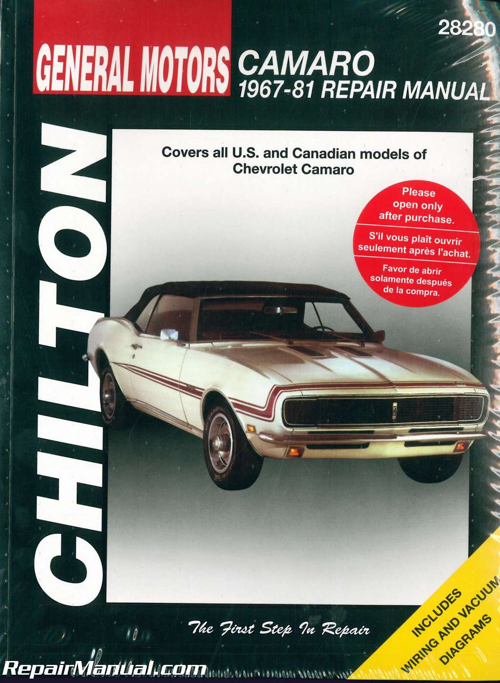 1967-1981 Chevrolet Camaro Repair Manual by Chilton