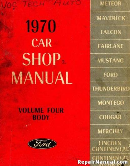 1970 Ford Car Shop Manual Volume Four