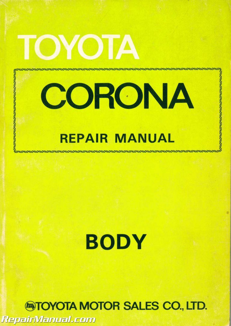 1973 Toyota Corona Body Repair Manual