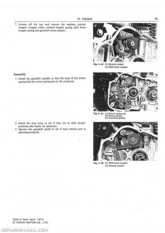 1975-1976 Honda CB500T Motorcycle Service Manual