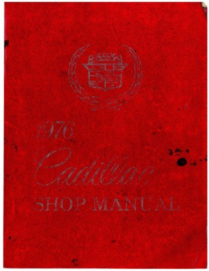 1976 Cadillac Shop Manual