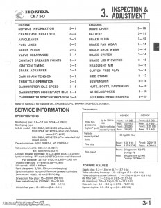 1978 Honda CB750K8 CB750F3 Motorcycle Service Manual