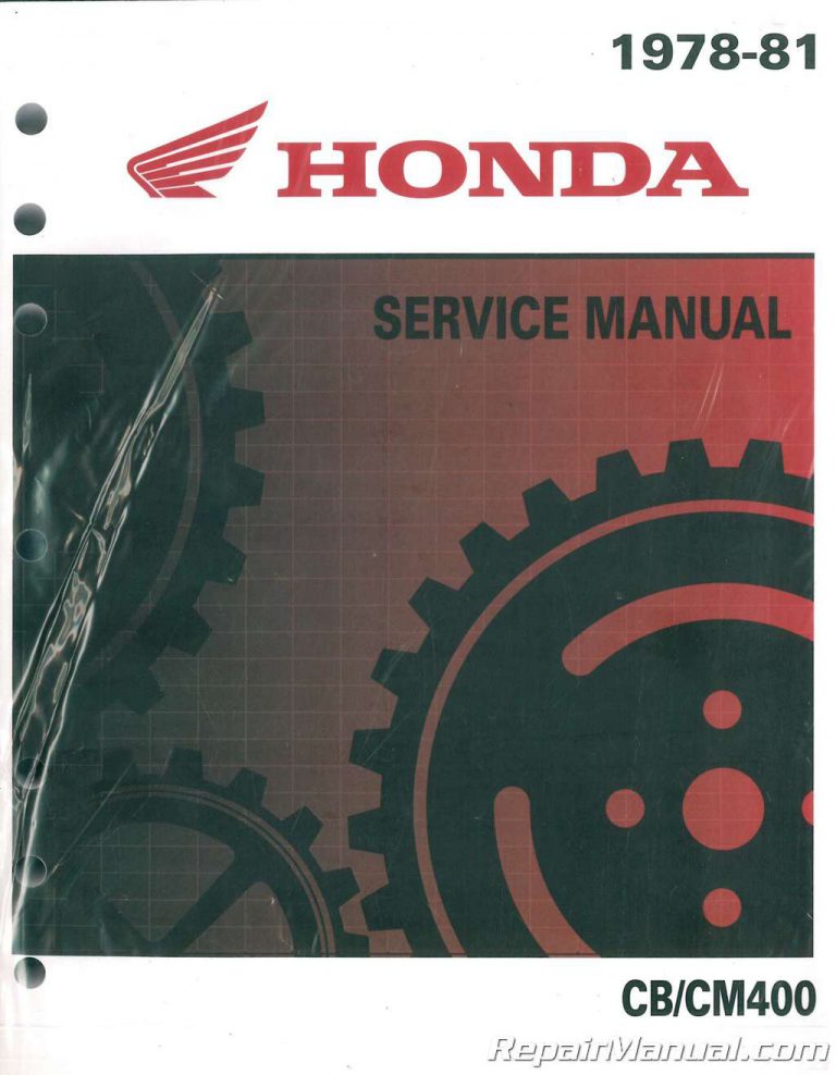 1978 – 1981 Honda CB400 CM400 Motorcycle Service Repair Manual