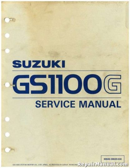 1982-1984 Suzuki GS1100G Motorcycle Factory Service Manual