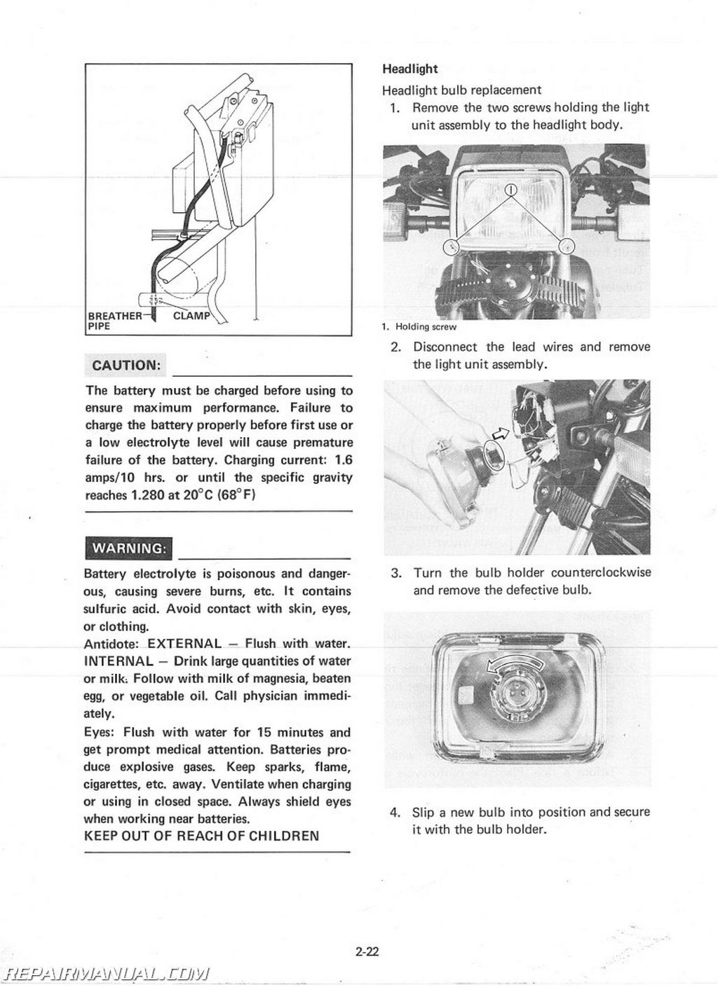 1982 Yamaha Vision Manual