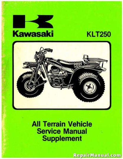 1983-1984 Kawasaki KLT250 ATV Factory Supplement Manual