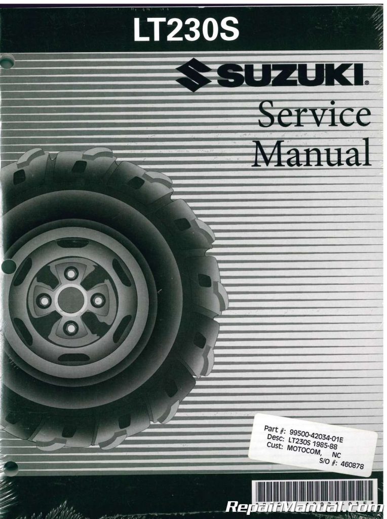 1985-1988 Suzuki LT230S ATV Service Manual