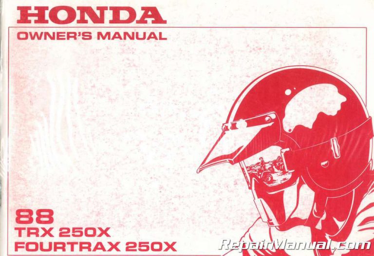 Honda 400ex Owners Manual