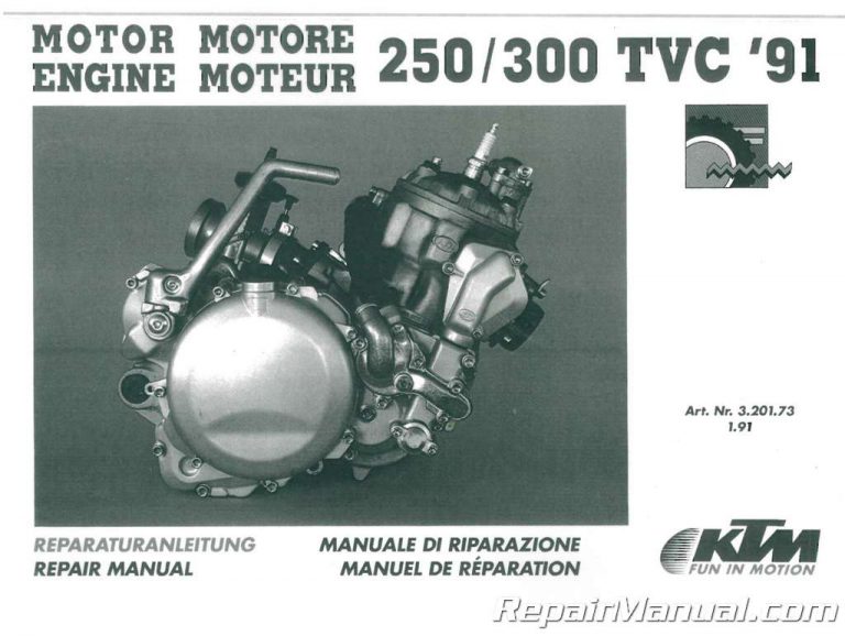 1991 - 1995 KTM 250 - 300 Two Stroke Motorcycle Engine Service Repair