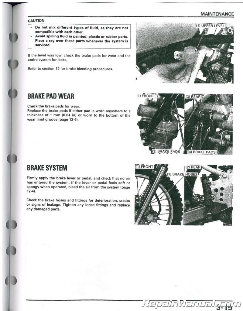 1995-2007 Honda CR80 CR85 Motorcycle Service Manual