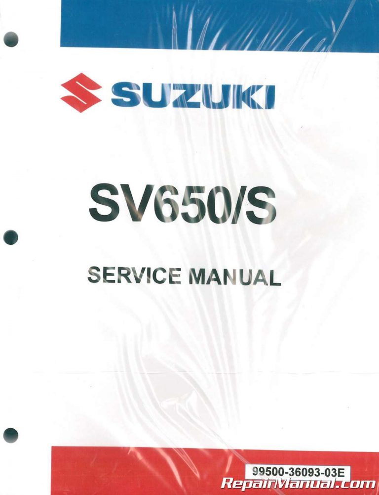 Suzuki Sv650 Service Manual Pdf