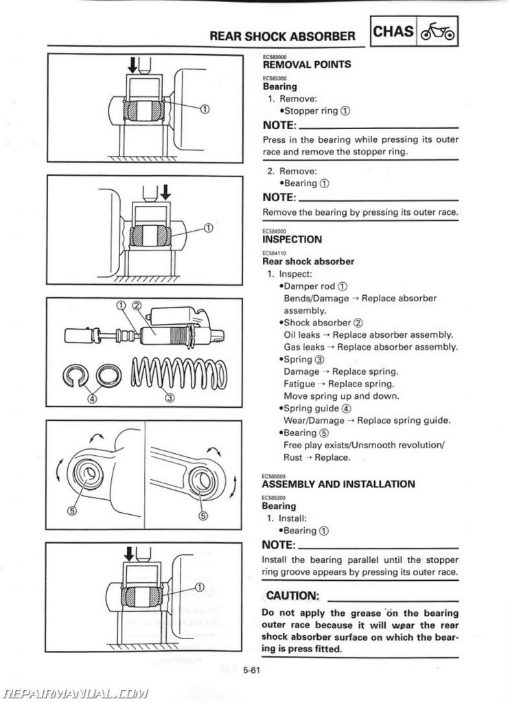 2000 Yamaha YZ250 Two-Stroke Motorcycle Service Manual