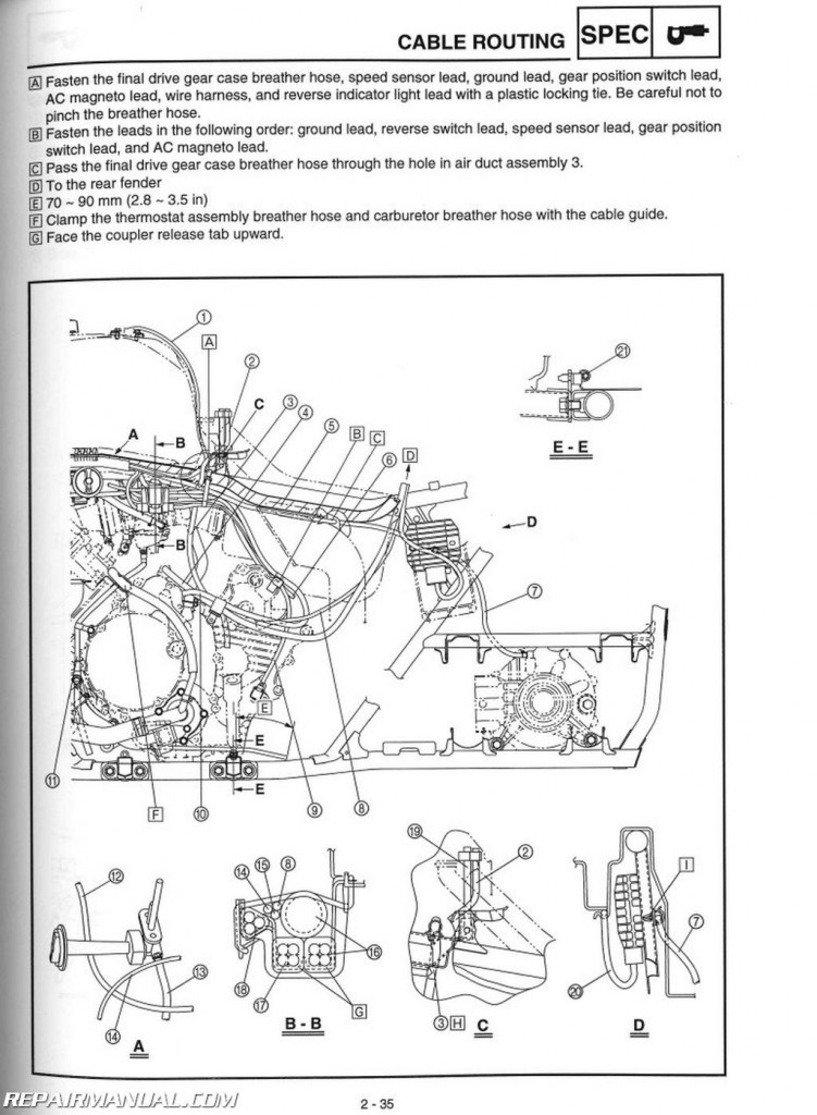 YFM660FA Grizzly 660 Yamaha ATV Service Manual 2003-2008