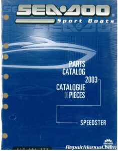 2003 Sea-Doo Speedster Parts Catalog