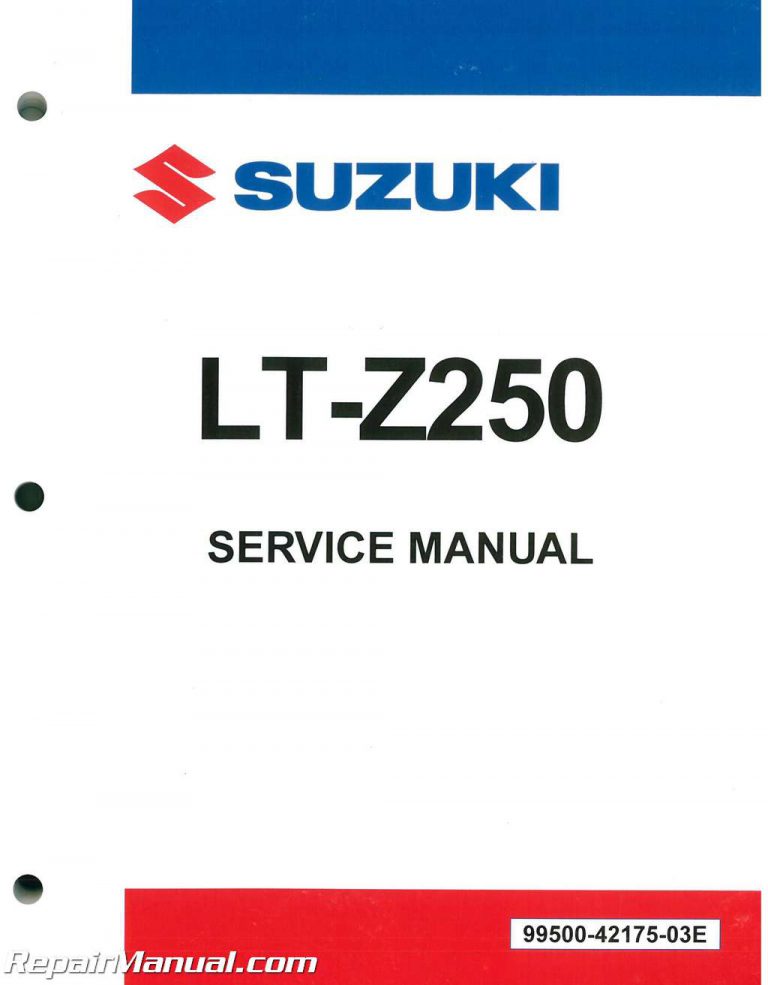 2004-2009 Suzuki LT-Z250 QuadSport ATV Service Manual