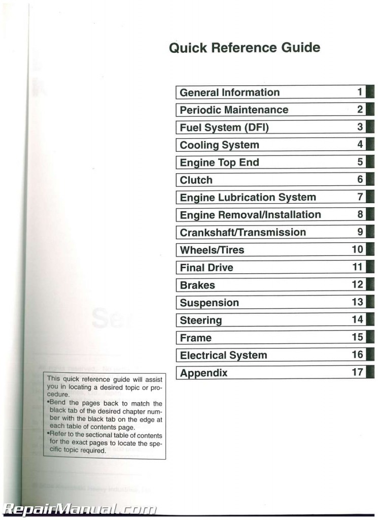 2005-2007 Kawasaki Z750S ZR750K Motorcycle Service Manual