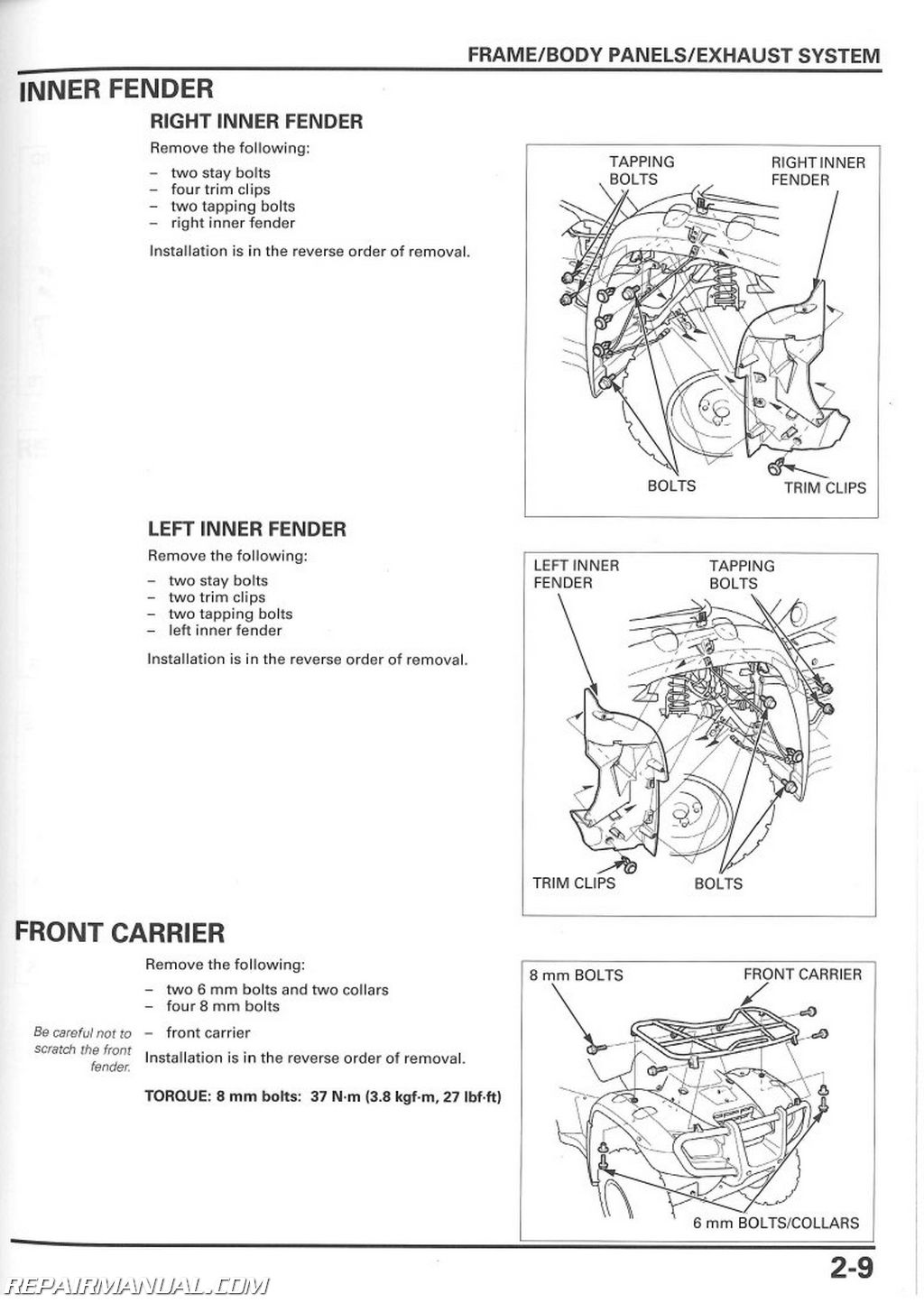 Honda TRX500FA FGA Fourtrax Foreman Rubicon GPScape ATV ...