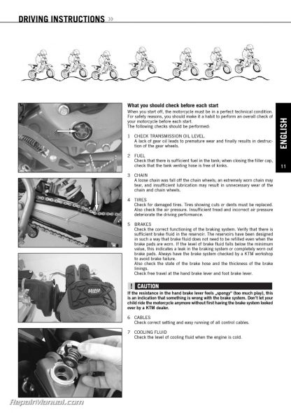 2008 KTM 65SX 65XC Motorcycle Owners Manual - Image 3